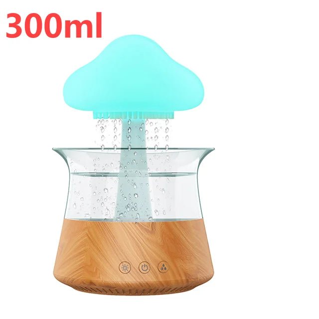 Mushrom Rain Humidifier Cloud Air Humidifier Essential Oil Changing Colors LED Raining Cloud Nightlight Humidifier - Haussengad