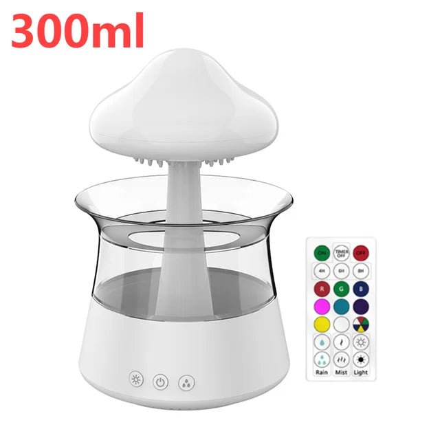 Mushrom Rain Humidifier Cloud Air Humidifier Essential Oil Changing Colors LED Raining Cloud Nightlight Humidifier - Haussengad