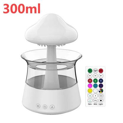 Mushrom Rain Humidifier Cloud Air Humidifier Essential Oil Changing Colors LED Raining Cloud Nightlight Humidifier - Haussengad