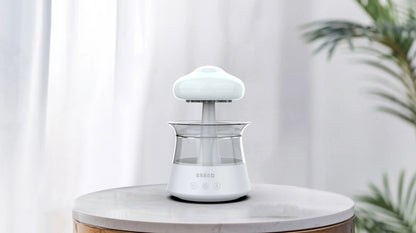 Mushrom Rain Humidifier Cloud Air Humidifier Essential Oil Changing Colors LED Raining Cloud Nightlight Humidifier - Haussengad