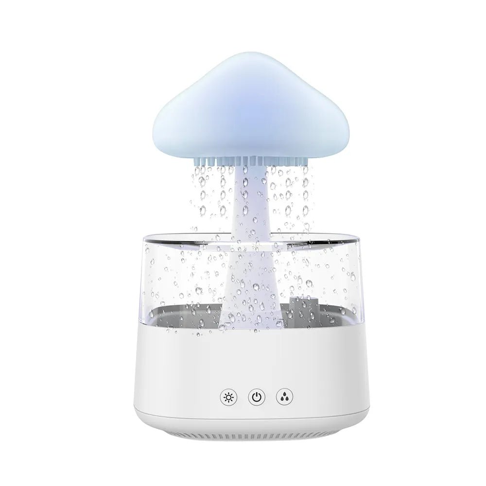 Mushrom Rain Humidifier Cloud Air Humidifier Essential Oil Changing Colors LED Raining Cloud Nightlight Humidifier - Haussengad