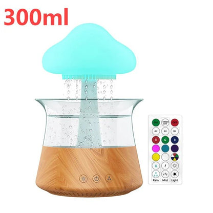 Mushrom Rain Humidifier Cloud Air Humidifier Essential Oil Changing Colors LED Raining Cloud Nightlight Humidifier - Haussengad