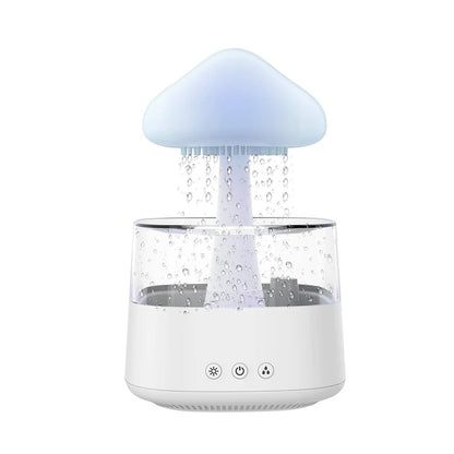 Mushrom Rain Humidifier Cloud Air Humidifier Essential Oil Changing Colors LED Raining Cloud Nightlight Humidifier - Haussengad