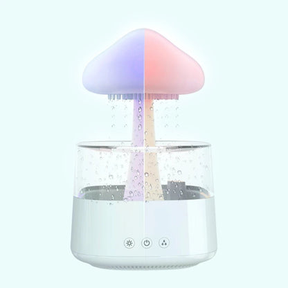 Mushrom Rain Humidifier Cloud Air Humidifier Essential Oil Changing Colors LED Raining Cloud Nightlight Humidifier - Haussengad