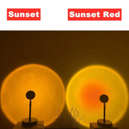 Smart Bluetooth Night Light Rainbow Sunset Projector Lamp for Home Coffe shop Background Wall Decoration Atmosphere Table Lamp - Haussengad